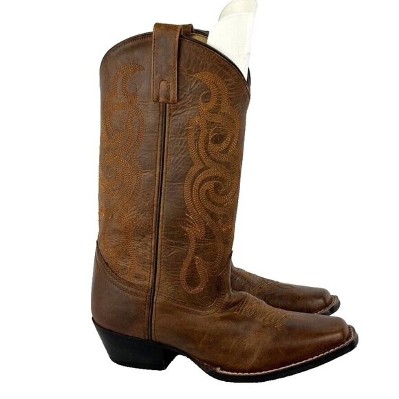 Smoky Mountain Shoes - Smoky Mountain Ladie's Boots Western Cowboy Leather - SZ 7.5D Brown #6274